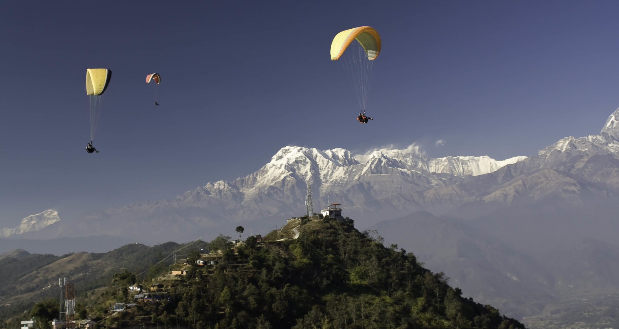 parachute in Pokhara